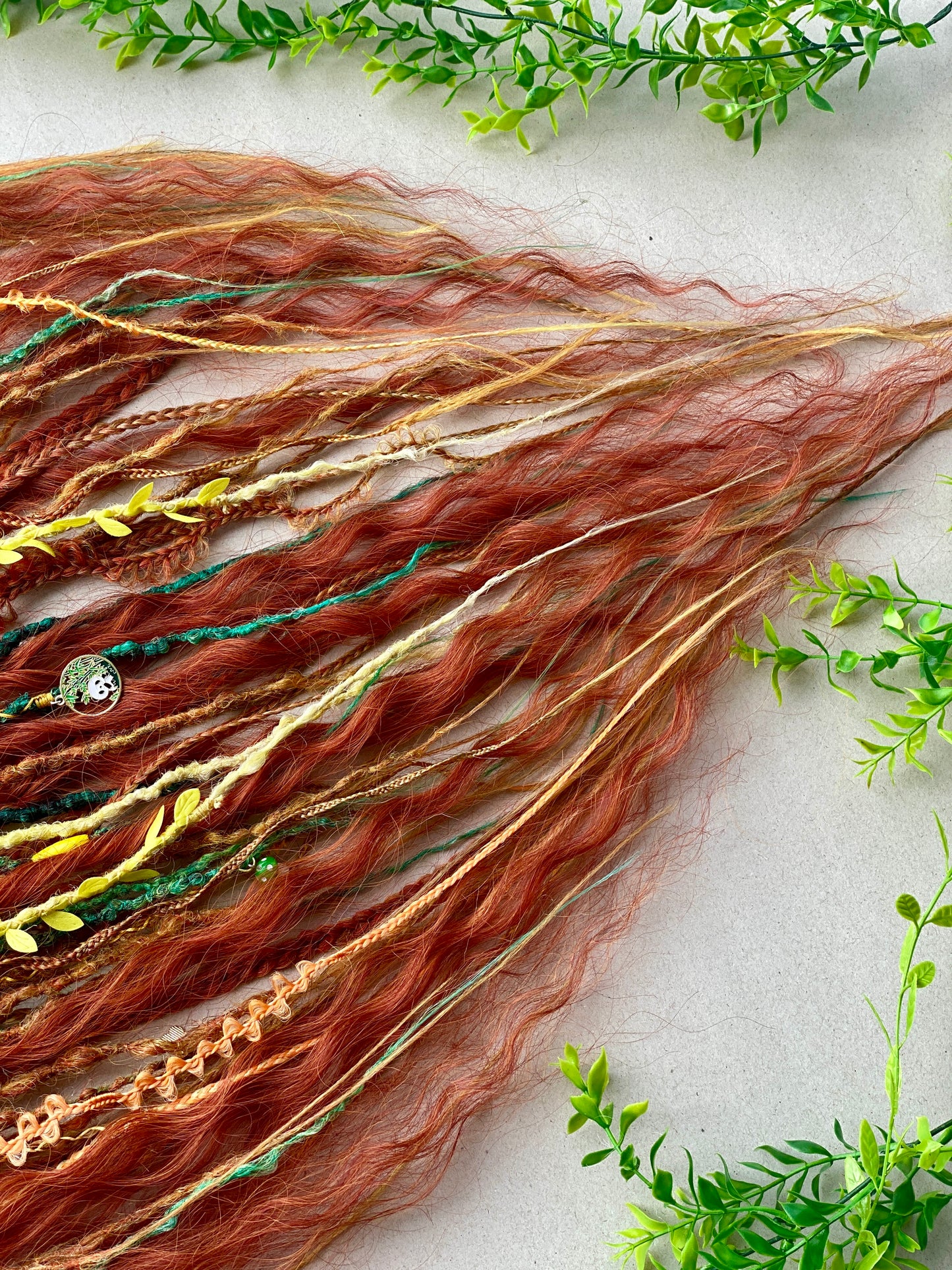 Autumn Nymph Dreadlocks – Copper & Ginger Forest Fantasy DE Hair Extensions