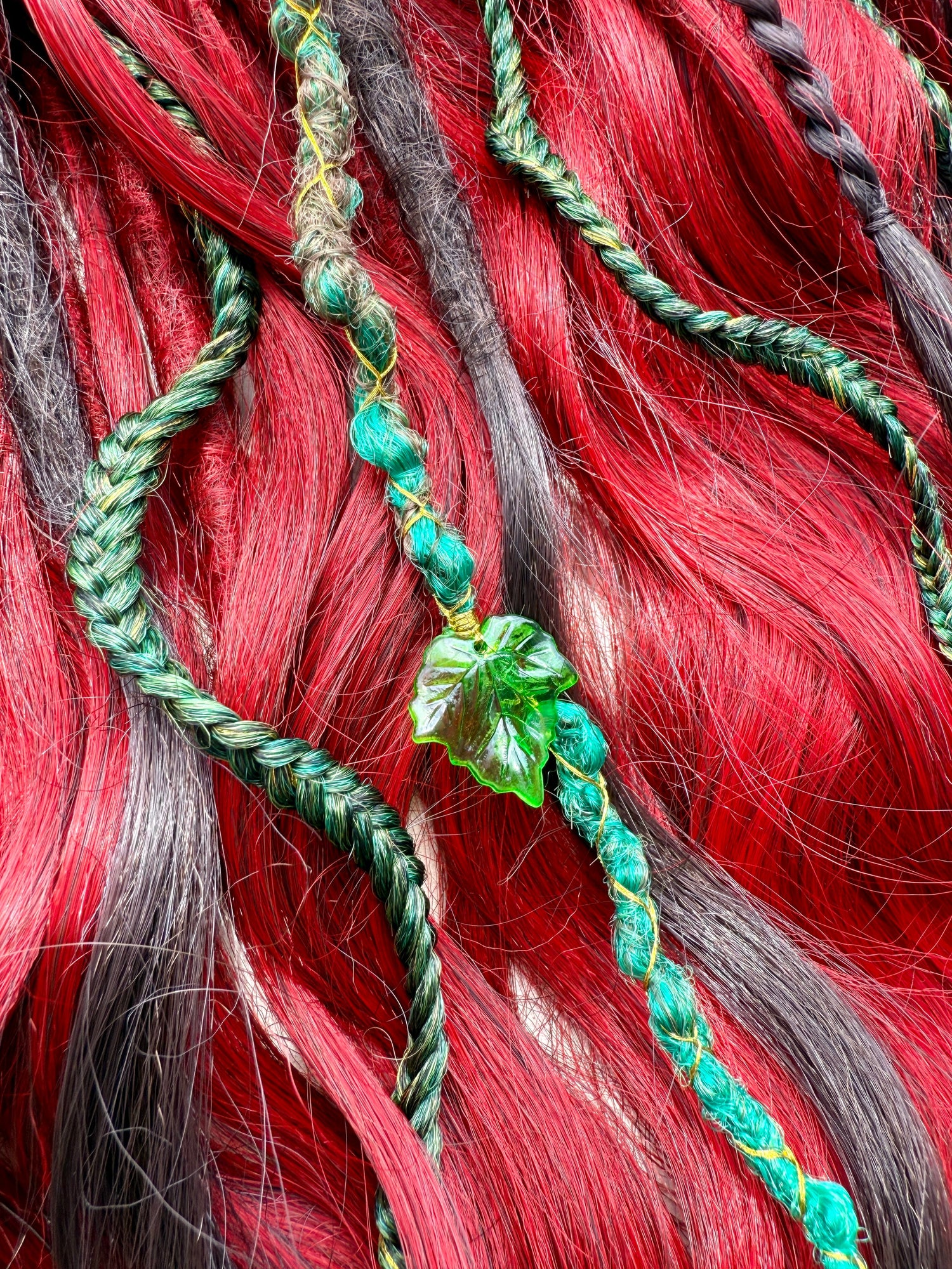 Red dreadlocks