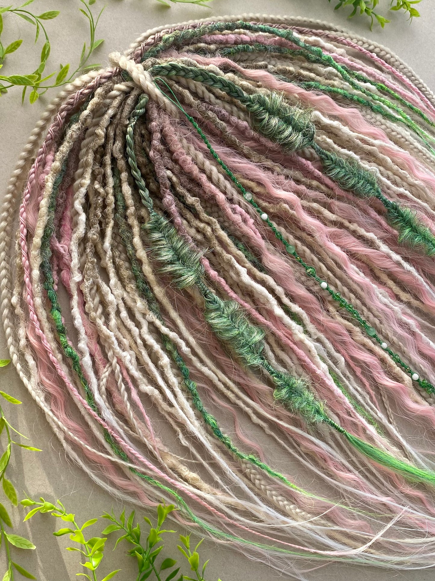 Morning Nymph Dreadlocks Pastel Blonde & Soft Pink Fairy Full Set (50 DE)