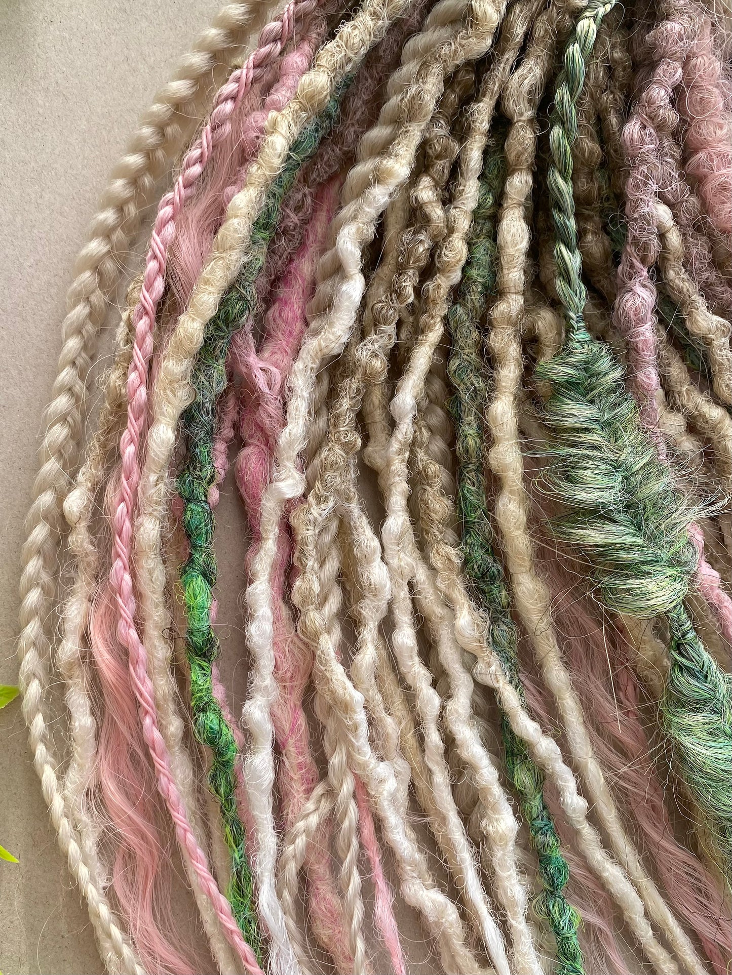 Morning Nymph Dreadlocks Pastel Blonde & Soft Pink Fairy Full Set (50 DE)