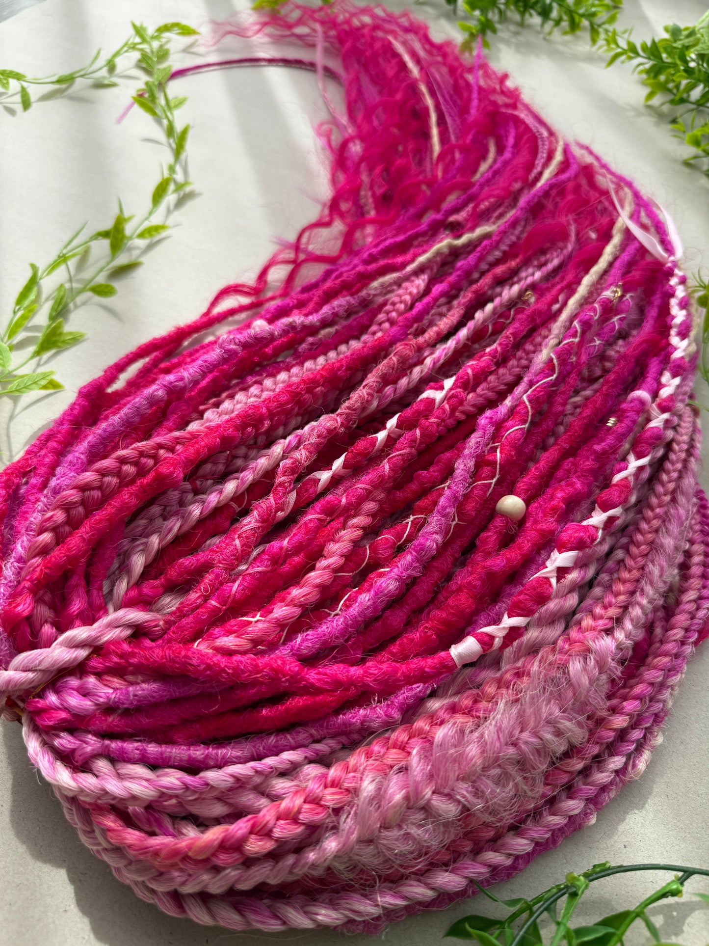 Magenta Muse Dreadlocks – Pink & Fuchsia Full Set Fantasy Hair Extensions