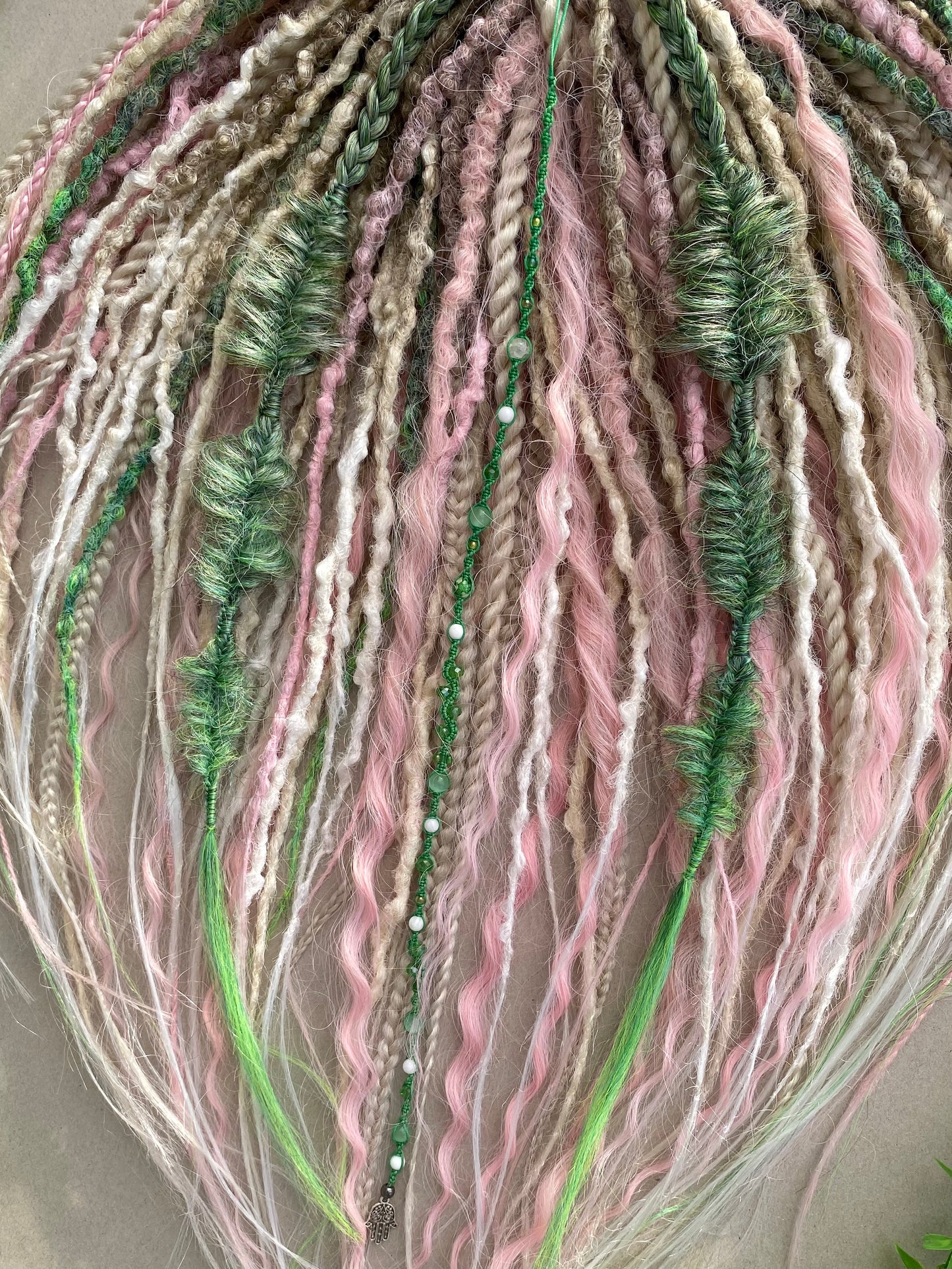 Morning Nymph Dreadlocks Pastel Blonde & Soft Pink Fairy Full Set (50 DE)