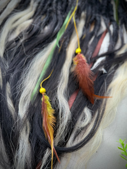 Black & Blonde Dreadlocks with Human Hair Tips – 80 cm SE Full Set