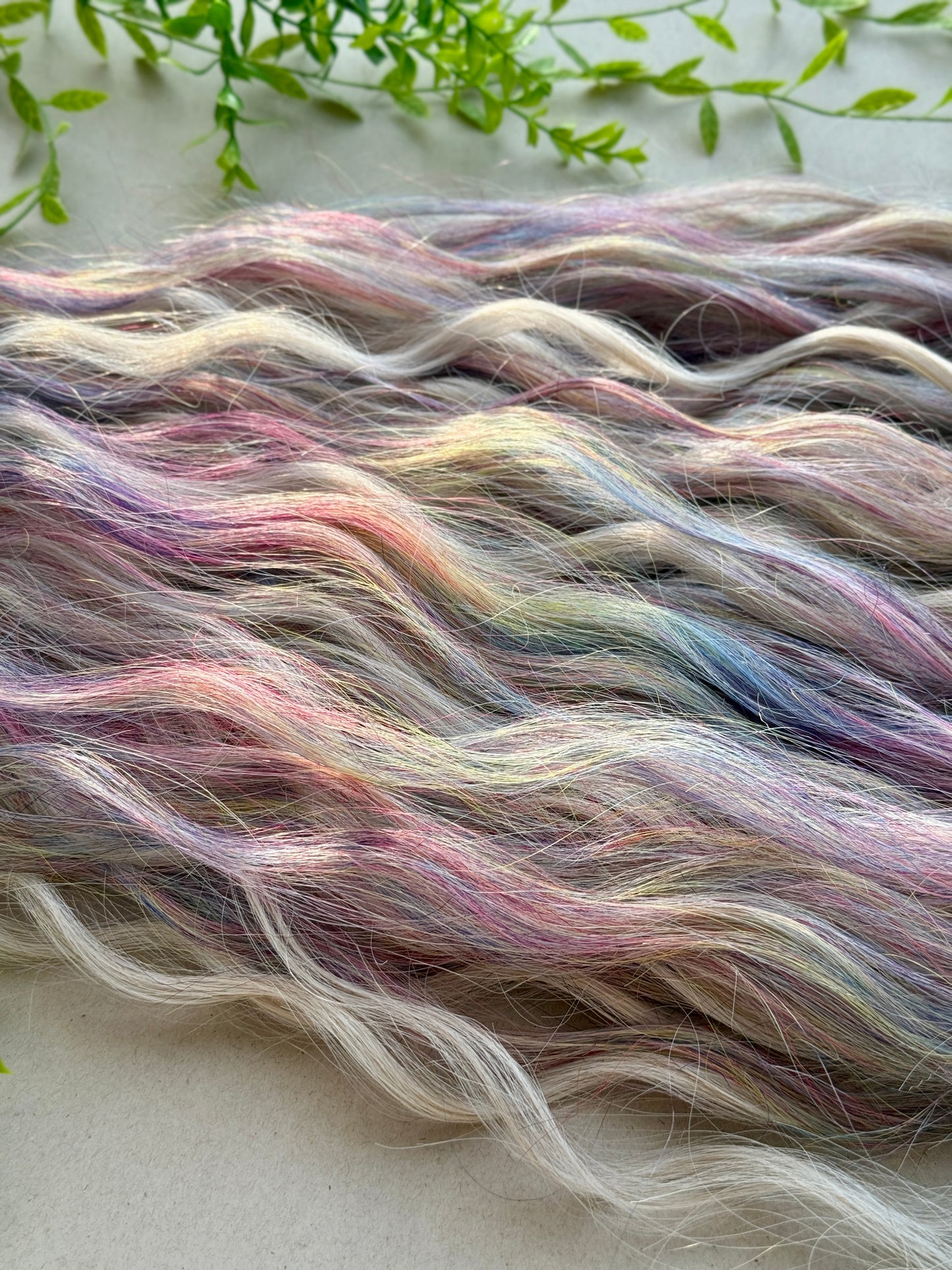 Sunborn Dreadlocks – Rainbow Fantasy Hair Extensions with Blonde Curls (DE / SE)