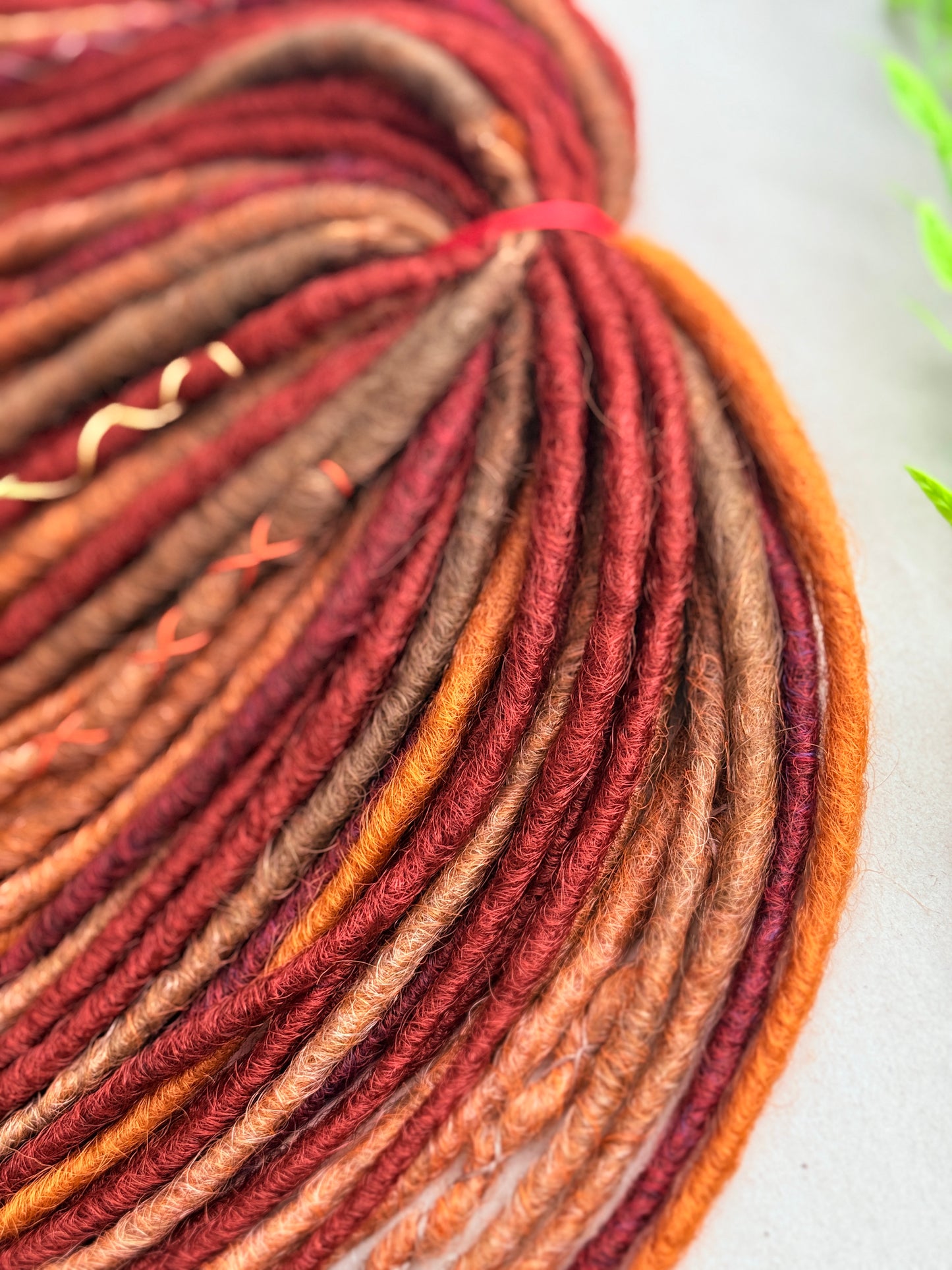 Autumn Grove Dreadlocks – Copper, Rust & Burgundy Forest Fantasy Soft DE Dreadlocks | Ready to Ship