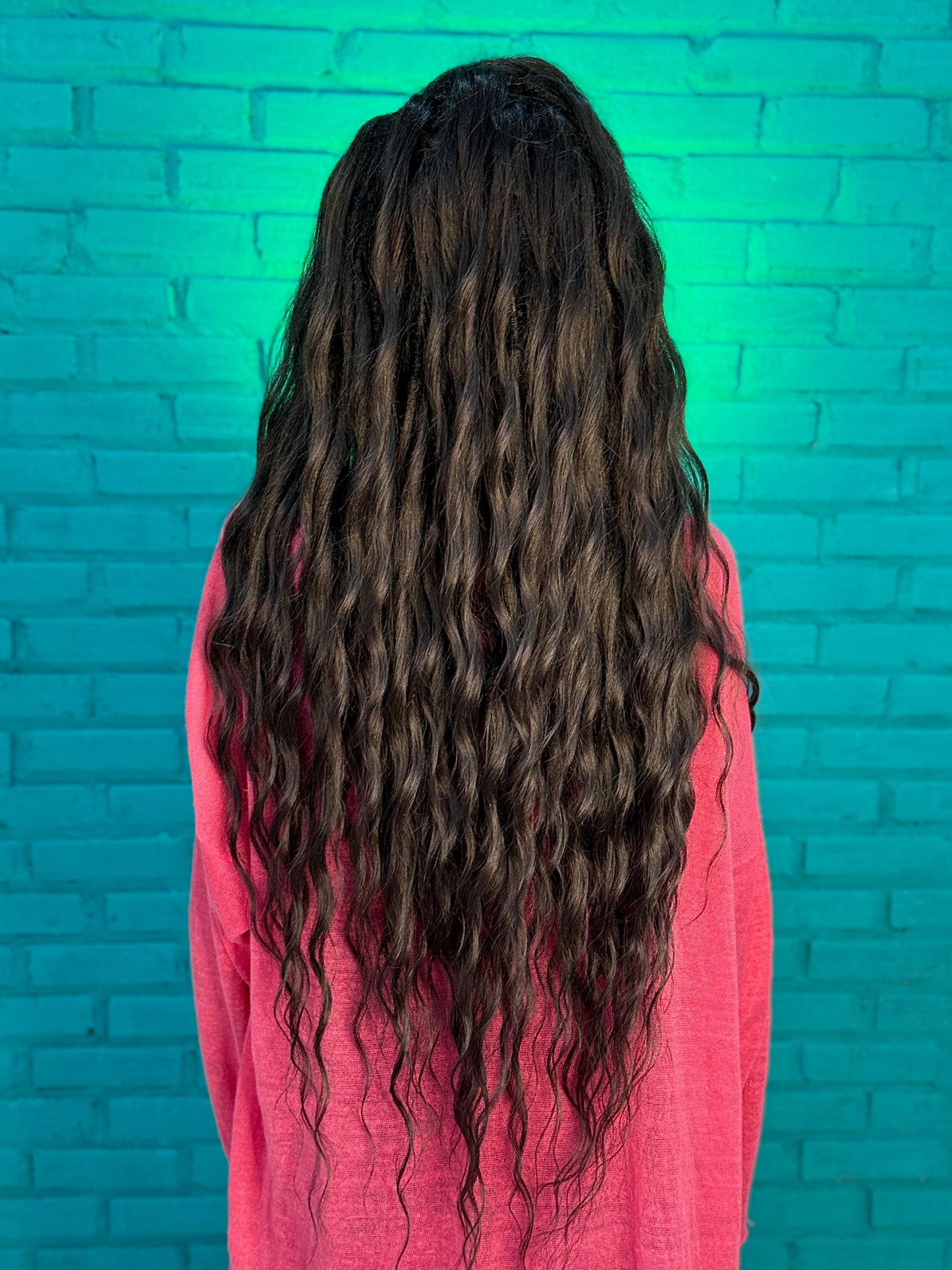 Dark Brown Natural Dreadlocks with Curls – Textured Boho Hair Extensions (DE / SE)
