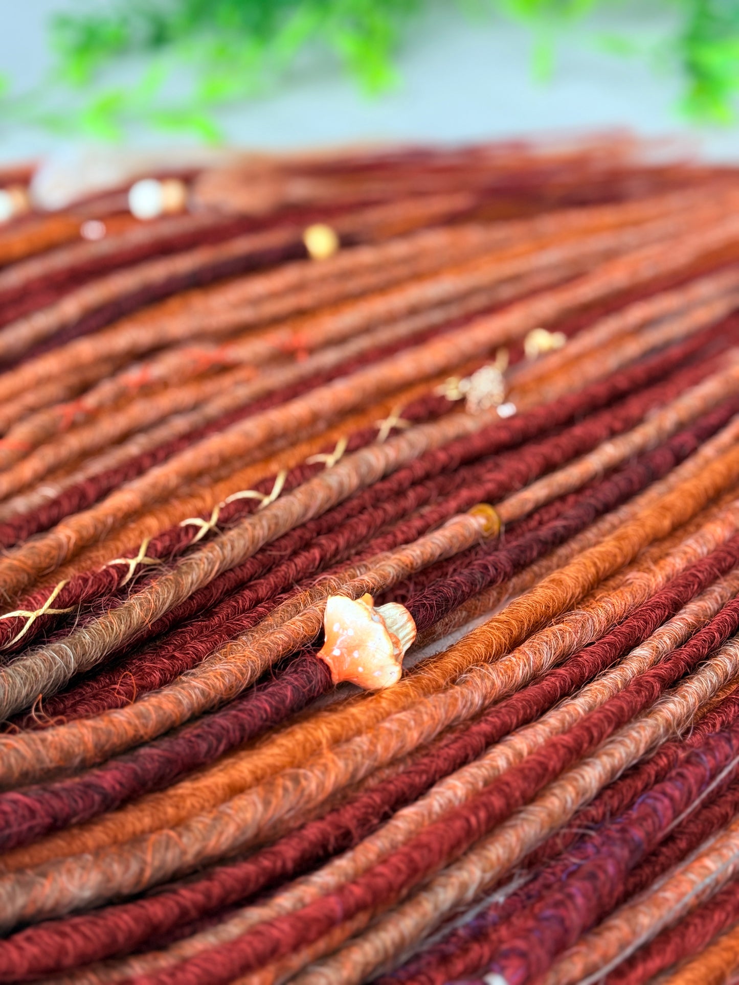 Autumn Grove Dreadlocks – Copper, Rust & Burgundy Forest Fantasy Soft DE Dreadlocks | Ready to Ship