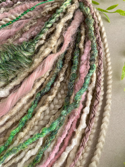 Morning Nymph Dreadlocks Pastel Blonde & Soft Pink Fairy Full Set (50 DE)