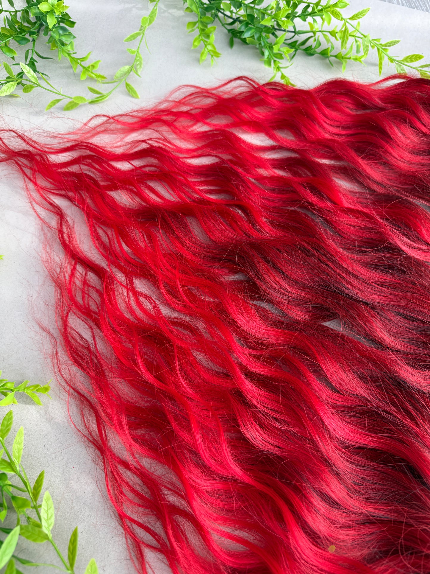 Red Ombre Dreadlock Curls – Synthetic Curly Fantasy Hair Extensions (DE / SE)