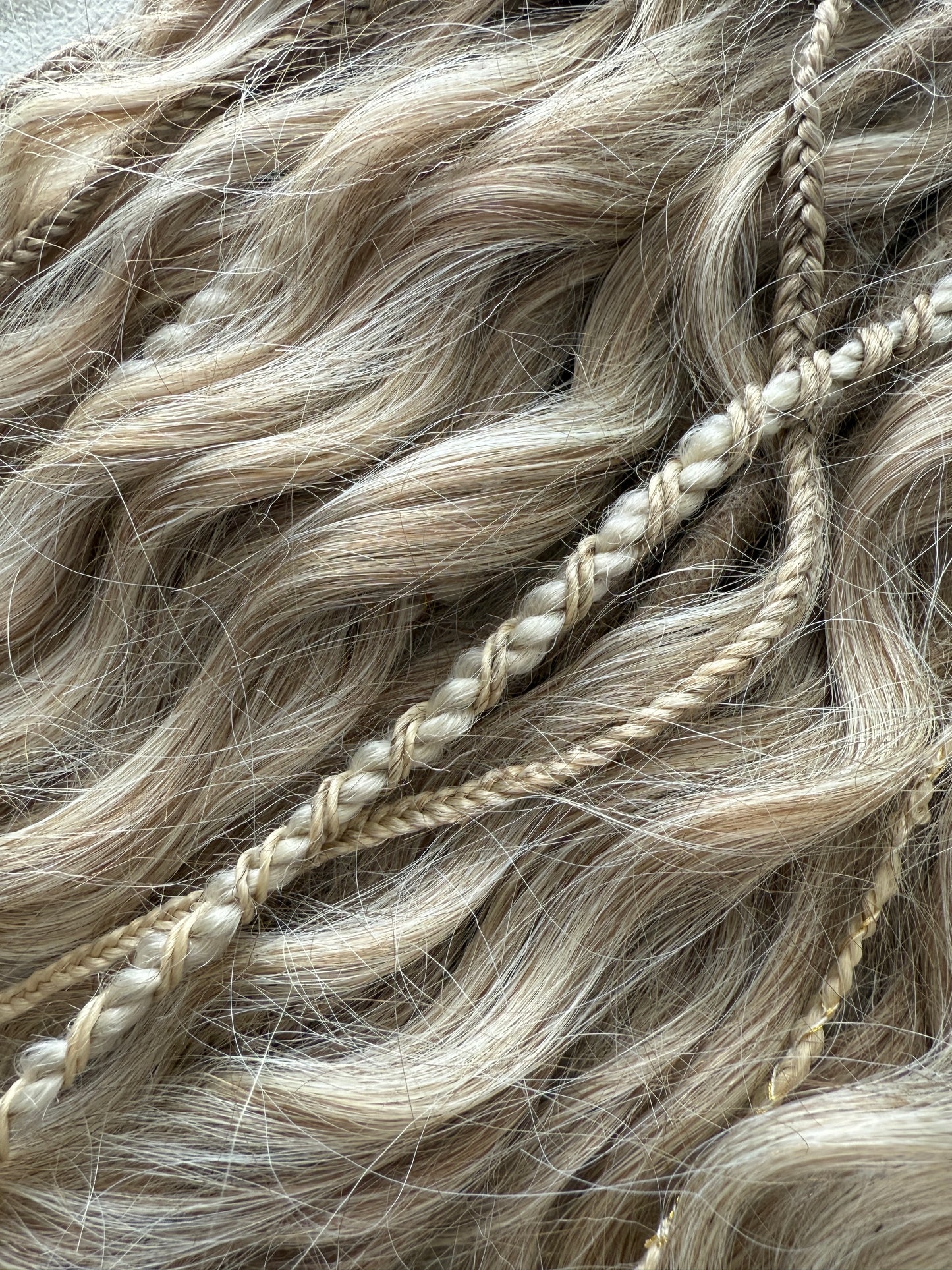 Blonde Dreadlock Set with Waves and Braids – Soft Boho Synthetic Hair Extensions