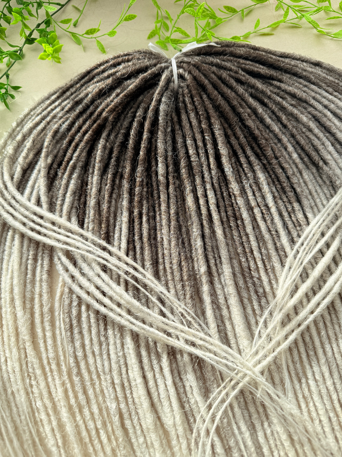 Graphite Grey to White Ombre Soft DE Dreadlocks | Ready to Ship | Handmade Synthetic Dreadlock Set