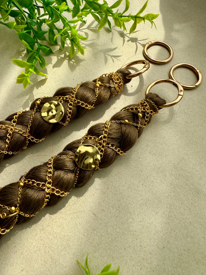 Clip-In Braided Hair Extensions with Charms – Boho Festival Hairpiece (Set of 2)
