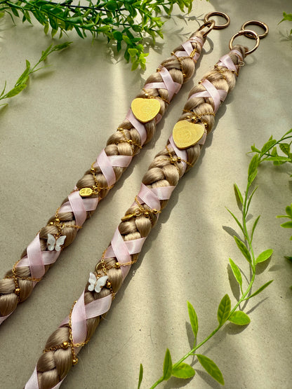 Clip-In Braided Hair Extensions with Charms – Boho Festival Hairpiece (Set of 2)