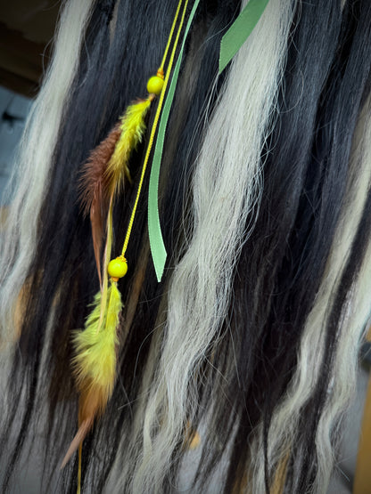 Black & Blonde Dreadlocks with Human Hair Tips – 80 cm SE Full Set