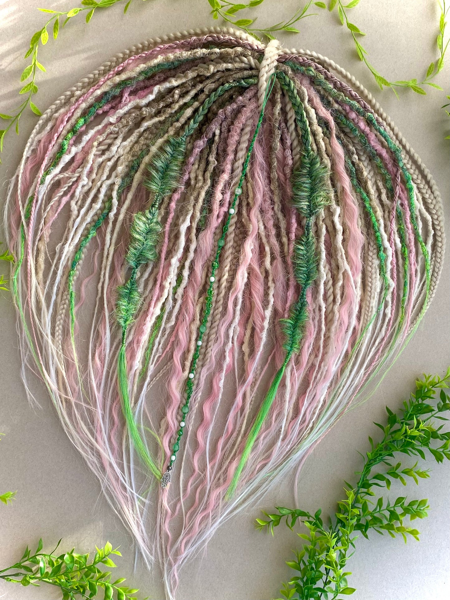 Morning Nymph Dreadlocks Pastel Blonde & Soft Pink Fairy Full Set (50 DE)