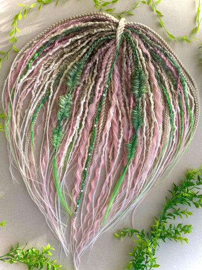 Morning Nymph Dreadlocks Pastel Blonde & Soft Pink Fairy Full Set (50 DE)