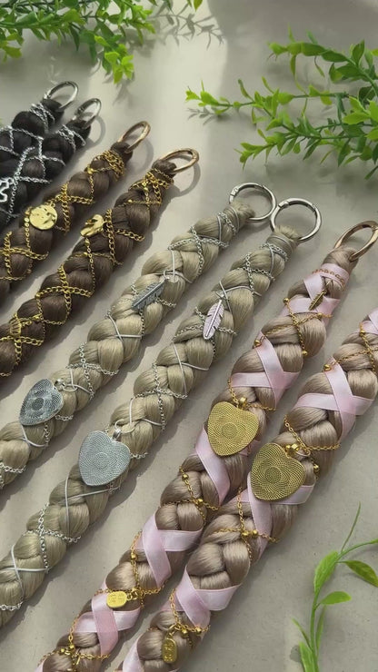 Clip-In Braided Hair Extensions with Charms – Boho Festival Hairpiece (Set of 2)